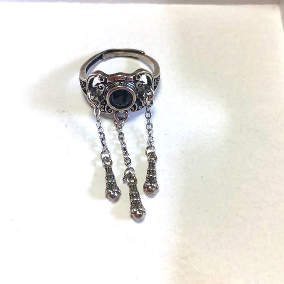 COPY - Black spinel rings - Picture 1 of 4